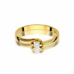Inel Aur 14K cu Diamant 0.10 ct - Imagine 2