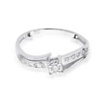 Inel Aur 14K cu Diamant 0.10 ct - Imagine 5