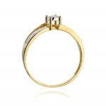 Inel Aur 14K cu Diamant 0.10 ct - Imagine 3
