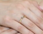 Inel Aur 14K cu Diamant 0.10 ct - Imagine 2