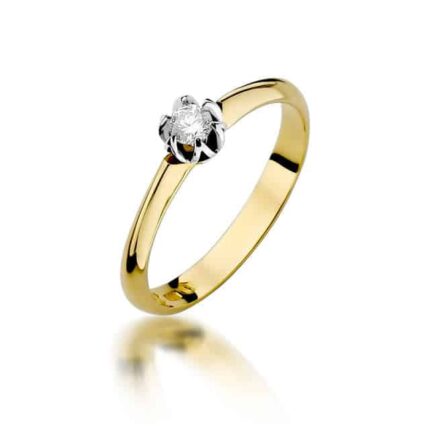 Inel Aur 14K cu Diamant 0.10 ct