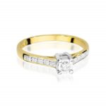 Inel Aur 14K cu Diamant 0.13 ct - Imagine 2