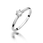 Inel Aur 14K cu Diamant 0.15 ct - Imagine 4