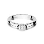 Inel Aur 14k cu Diamant 0.15 ct - Imagine 5
