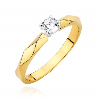 Inel Aur 14K cu Diamant 0.15 ct
