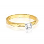 Inel Aur 14K cu Diamant 0.15 ct - Imagine 2
