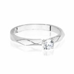 Inel Aur 14K cu Diamant 0.15 ct - Imagine 5