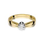 Inel Aur 14K cu Diamant 0.15 ct - Imagine 2