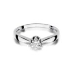 Inel Aur 14K cu Diamant 0.15 ct - Imagine 5