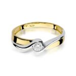Inel Aur 14K cu Diamant 0.15 ct - Imagine 2