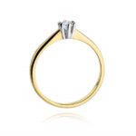 Inel Aur 14K cu Diamant 0.15 ct - Imagine 3