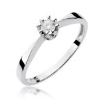 Inel Aur 14K cu Diamant 0.15 ct - Imagine 5