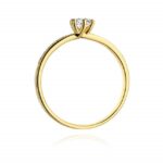Inel Aur 14K cu Diamant 0.17 ct - Imagine 3