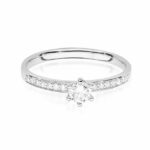 Inel Aur 14K cu Diamant 0.17 ct - Imagine 5