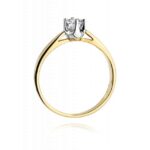 Inel Aur 14K cu Diamant 0.20 ct - Imagine 3