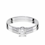 Inel Aur 14K cu Diamant 0.21 ct - Imagine 5