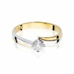 Inel Aur 14K cu Diamant 0.25 ct - Imagine 2