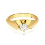 Inel Aur 14K cu Diamant 0.40 ct - Imagine 2