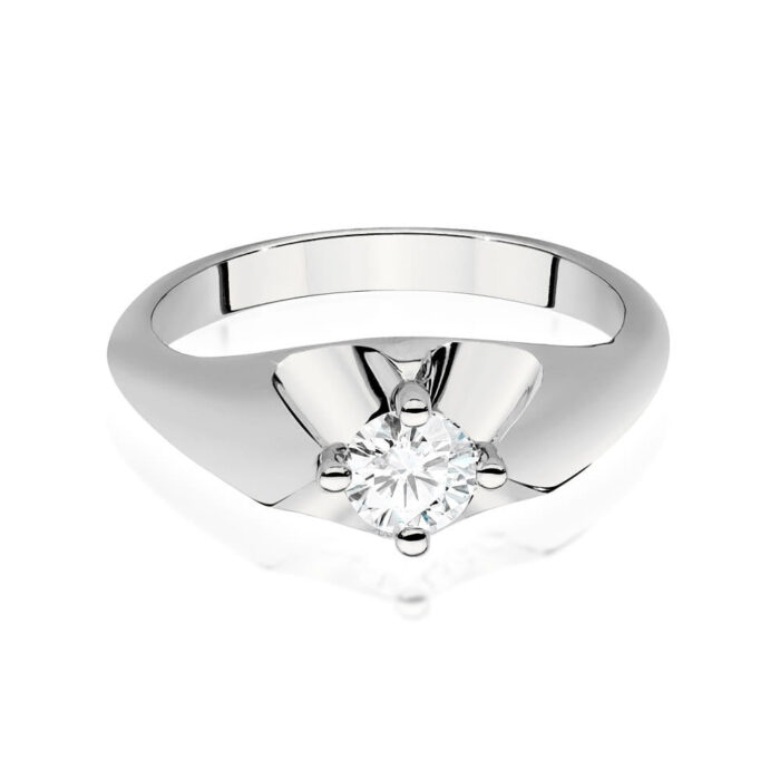 Inel Aur 14K cu Diamant 0.40 ct - Imagine 5