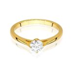 Inel Aur 14K cu Diamant 0.40 ct - Imagine 2