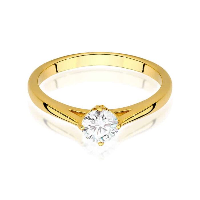 Inel Aur 14K cu Diamant 0.40 ct - Imagine 2