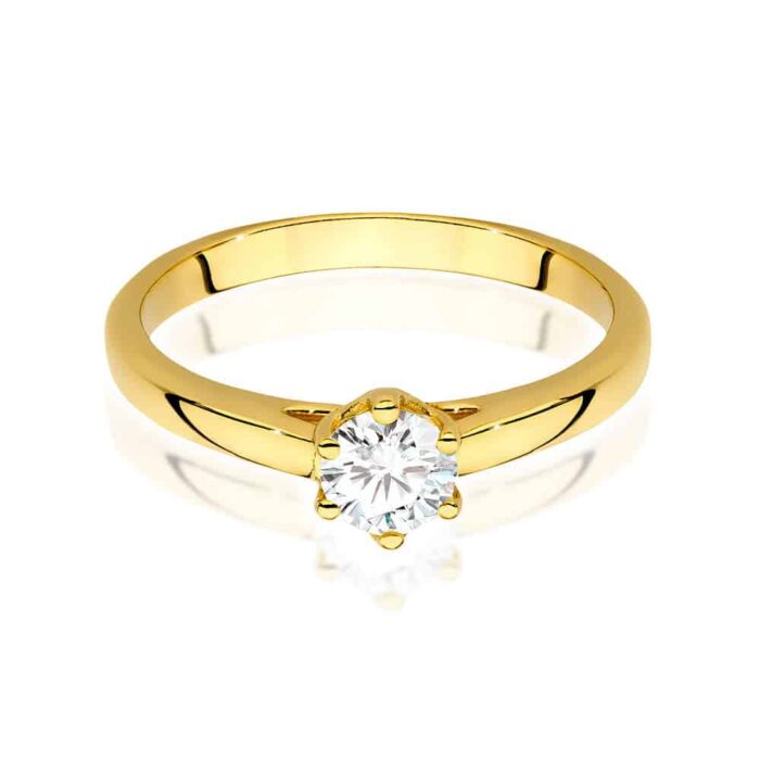 Inel Aur 14K cu Diamant 0.40 ct - Imagine 2