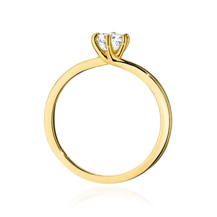 Inel Aur 14K cu Diamant 0.40 ct - Imagine 3