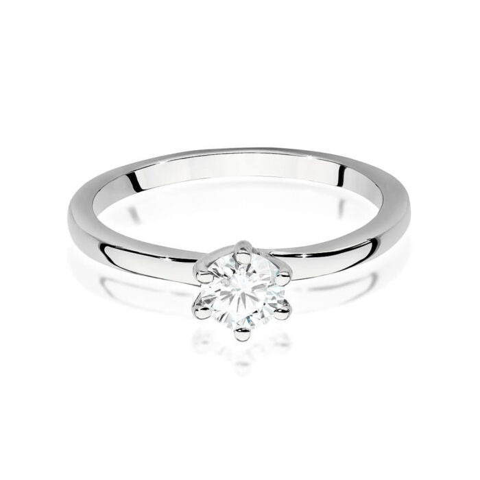 Inel Aur 14K cu Diamant 0.40 ct - Imagine 5