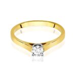 Inel Aur 14K cu Diamant 0.40 ct - Imagine 2