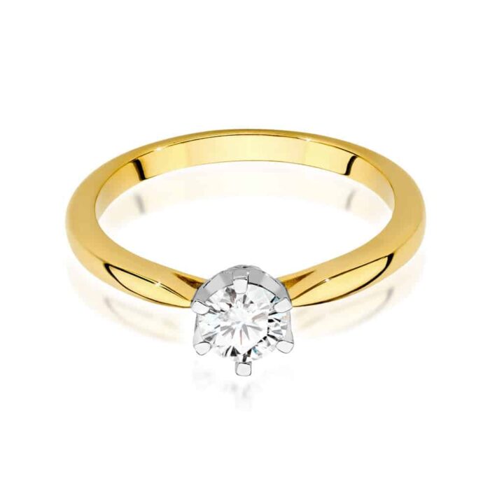 Inel Aur 14K cu Diamant 0.40 ct - Imagine 2