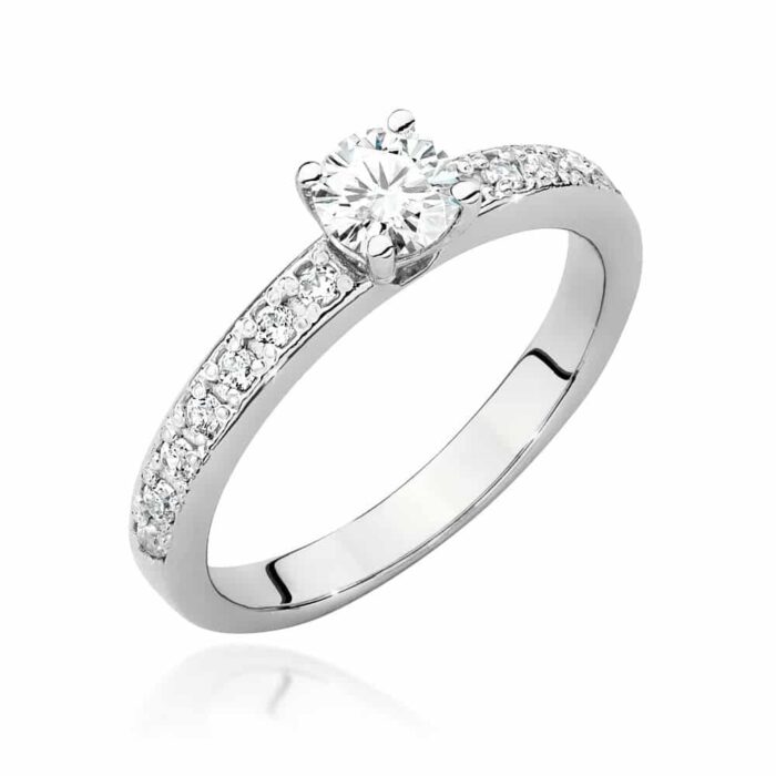 Inel Aur 14k cu Diamant 0.40 ct - Imagine 4
