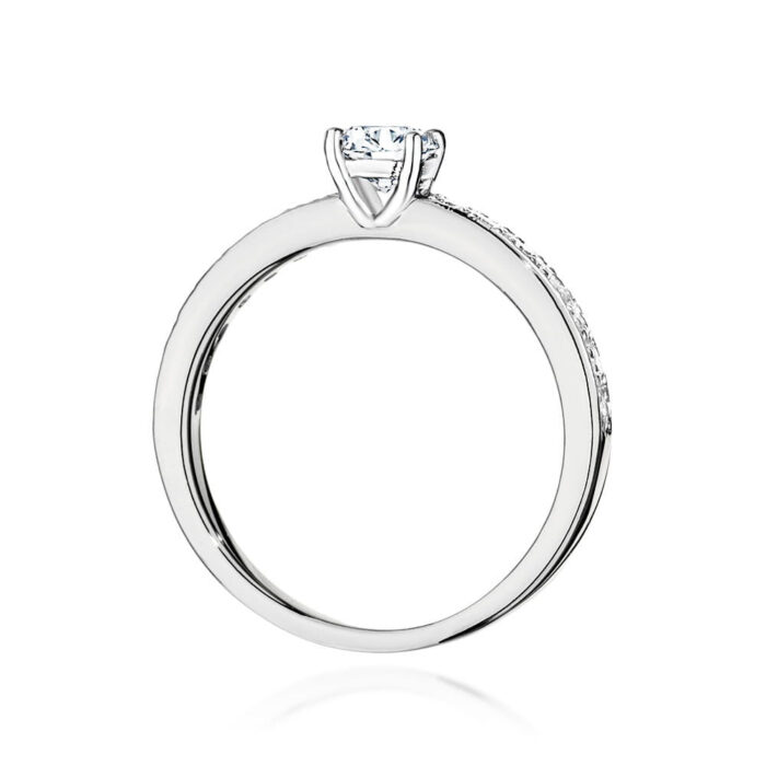 Inel Aur 14k cu Diamant 0.40 ct - Imagine 5