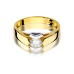 Inel Aur 14k cu Diamant 0.50 ct - Imagine 2