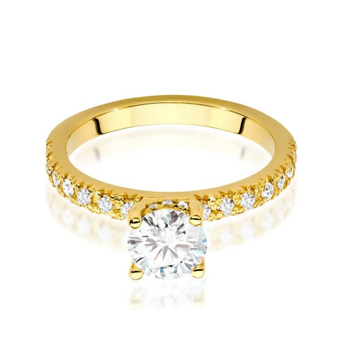 Inel Aur 14k cu Diamant 0.70 ct - Imagine 2