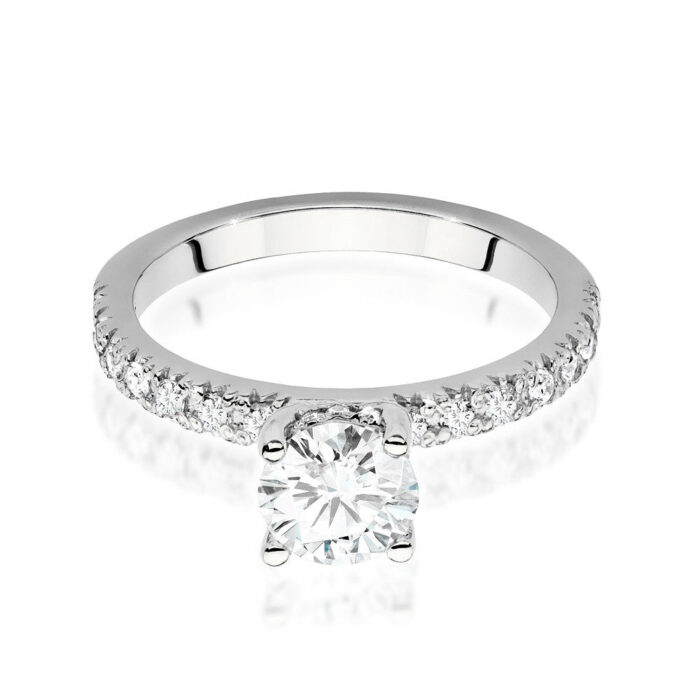 Inel Aur 14k cu Diamant 0.70 ct - Imagine 5