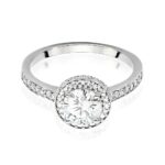 Inel Aur 14K cu Diamant 1.0 ct si Diamante laterale 0.38 ct - Imagine 5
