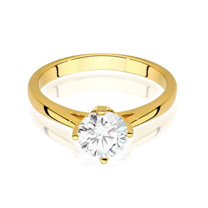 Inel Aur 14K cu Diamant 1.0 ct - Imagine 2