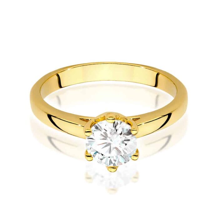 Inel Aur 14K cu Diamant 1.0 ct - Imagine 2