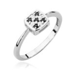 Inel Aur 14K cu Diamant Negru 0.07 ct - Imagine 6