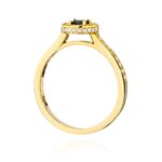 Inel Aur 14k cu Diamant Negru 0.30 ct si Diamante 0.34 ct - Imagine 3