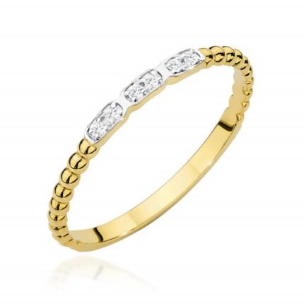 Inel Aur 14k cu Diamante 0.03 ct