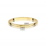 Inel Aur 14k cu Diamante 0.03 ct - Imagine 2