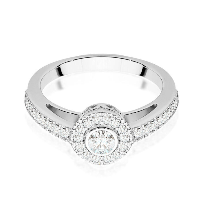 Inel Aur 14k cu Diamante 0.37 ct - Imagine 5