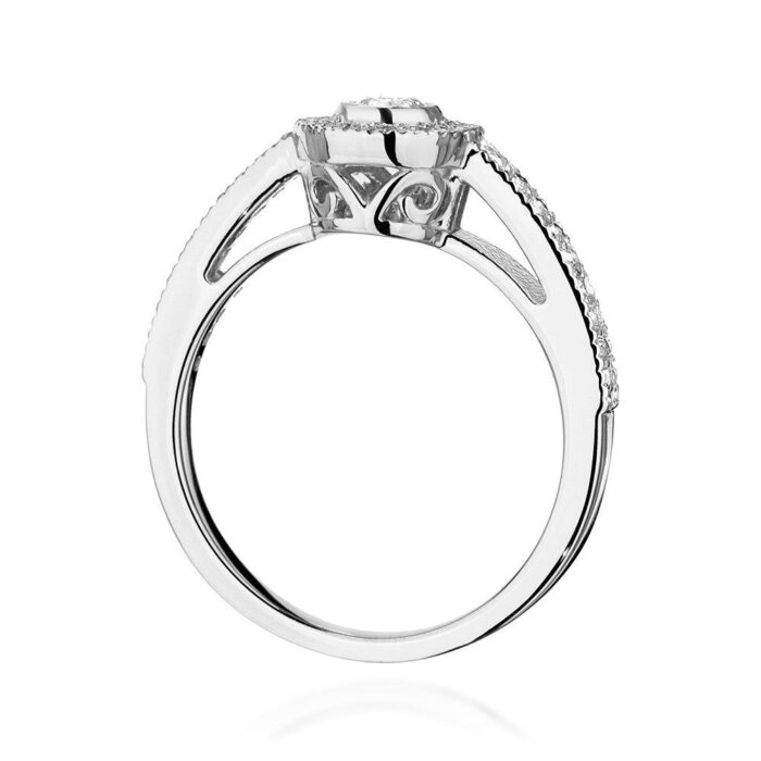 Inel Aur 14k cu Diamante 0.37 ct - Imagine 6