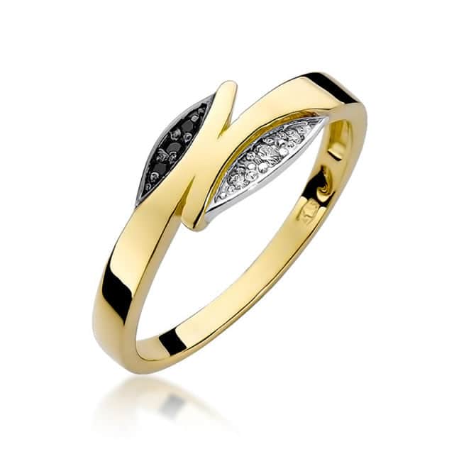 inel-aur-14k-cu-diamante-albe-0-03-ct-si-negre-0-02-ct_6902854.jpg Inel Aur 14k cu Diamante Albe 0.03 ct si Negre 0.02 ct - Imagine 1