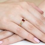 Inel Aur 14k cu Granat 0.70 ct - Imagine 4