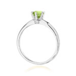 Inel Aur 14K cu Peridot 0.50 ct si Diamante 0.04 ct - Imagine 6