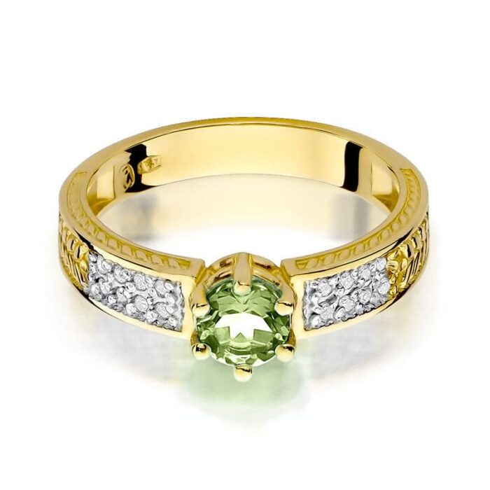 Inel Aur 14K cu Peridot 0.60 ct - Imagine 2