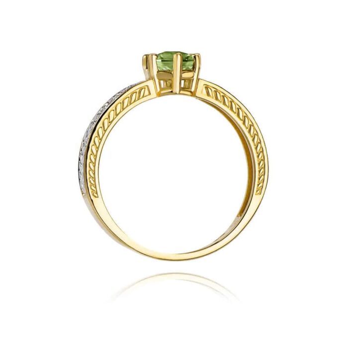 Inel Aur 14K cu Peridot 0.60 ct - Imagine 3