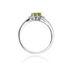 Inel Aur 14K cu Peridot 0.60 ct si Diamante Naturale 0.03 ct - Imagine 6